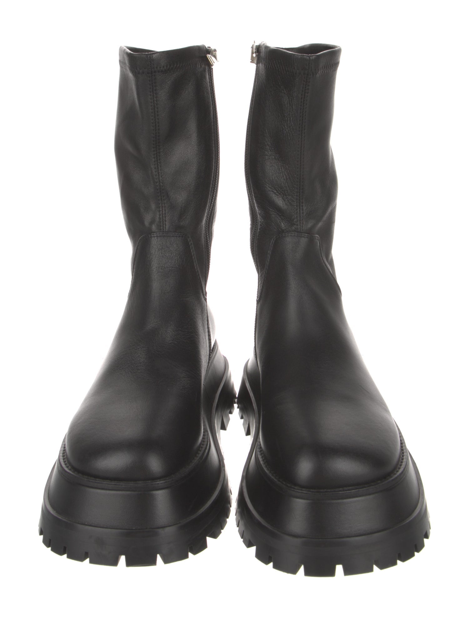 Burberry Leather Combat Boots